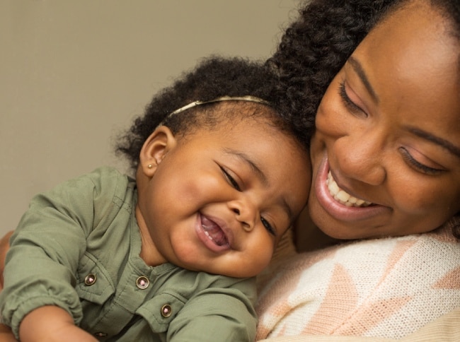 African American mother and daughter 