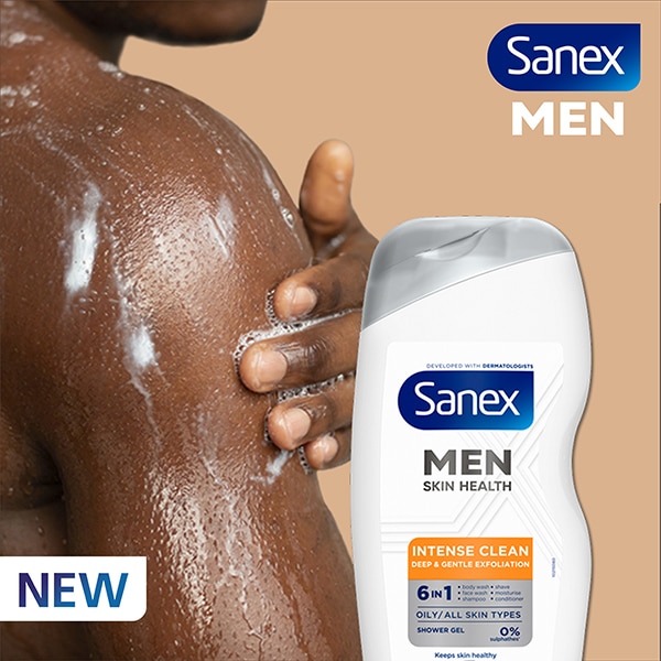 Sanex Men Skin Health Intense Clean Shower Gel
