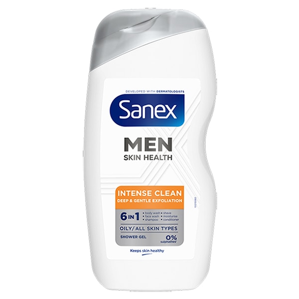 Sanex Men Skin Health Intense Clean Shower Gel - 500ml